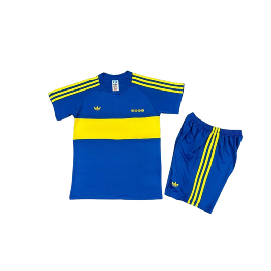 Kit Infantil Boca Jrs Away Retro 1981  - Azul