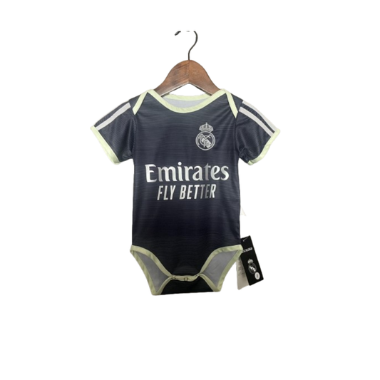 Body Bebê Infantil Real Madrid Away 25/26 - Azul Escuro