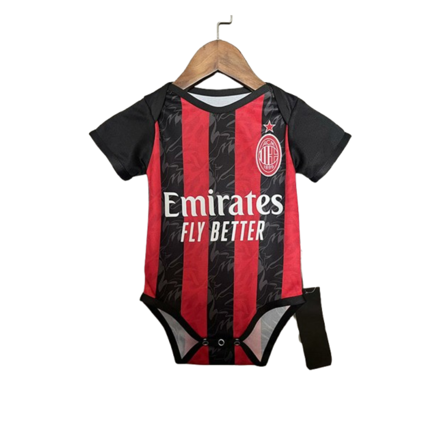 Body Bebê Infantil Milan Home 25/26 - Preto e Vermelho