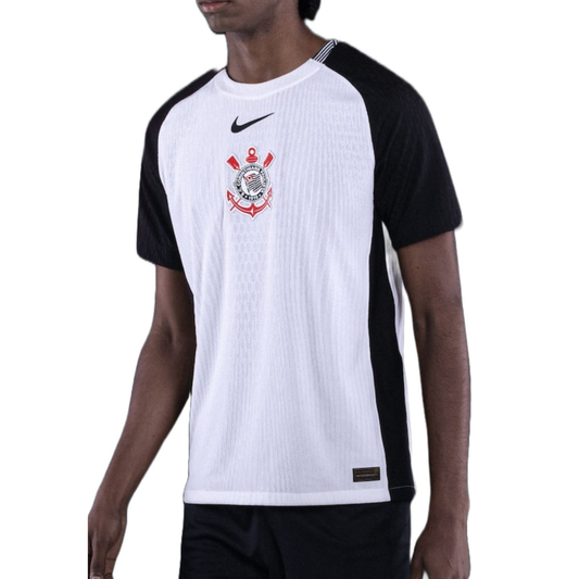 Corinthians Home 25/26 Jogador Nike Masculino - Branca e Preta