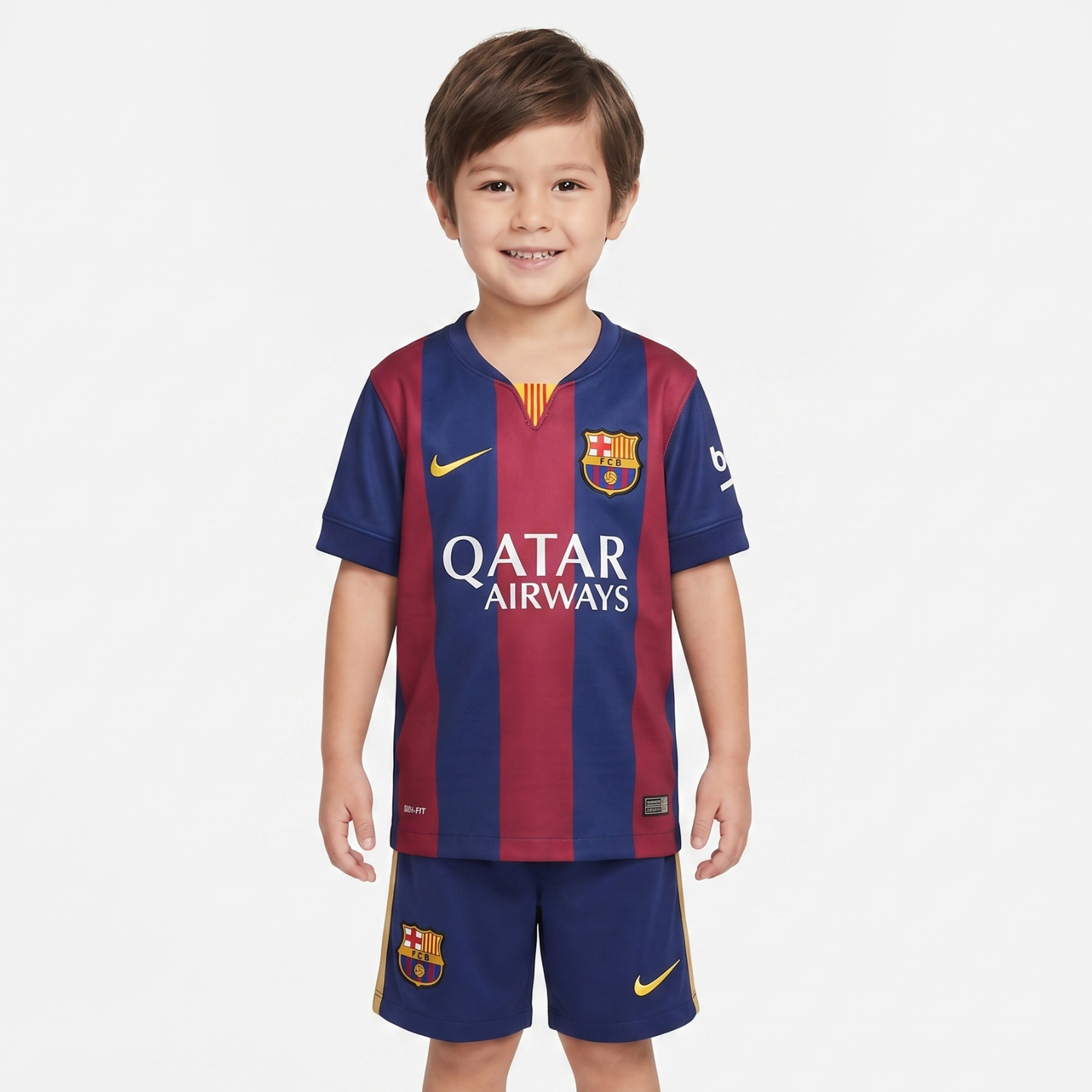 Kit Infantil Barcelona Home Retrô 14/15 - Grená