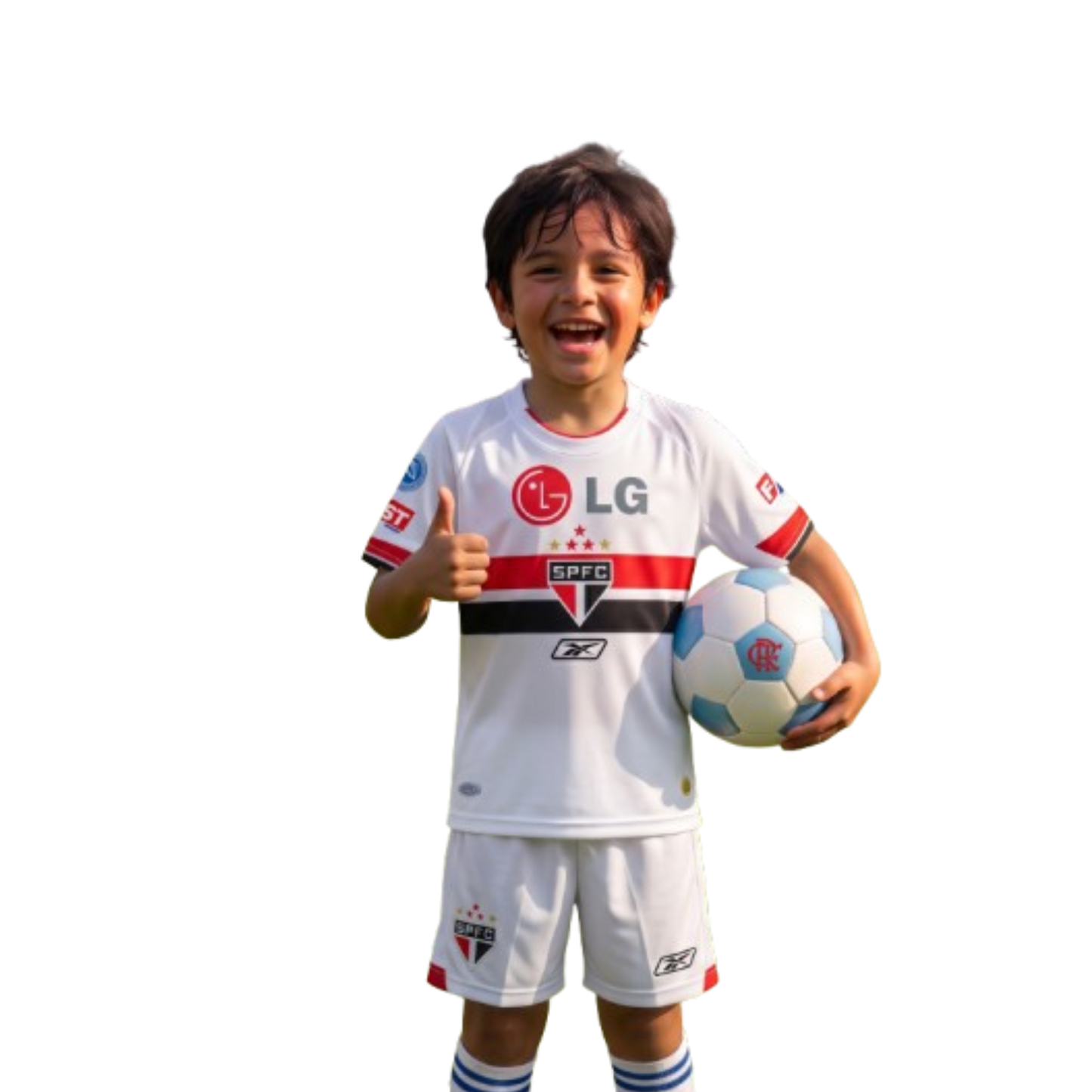 Kit Infantil São Paulo Retro Home 2005 Reebok - Branca