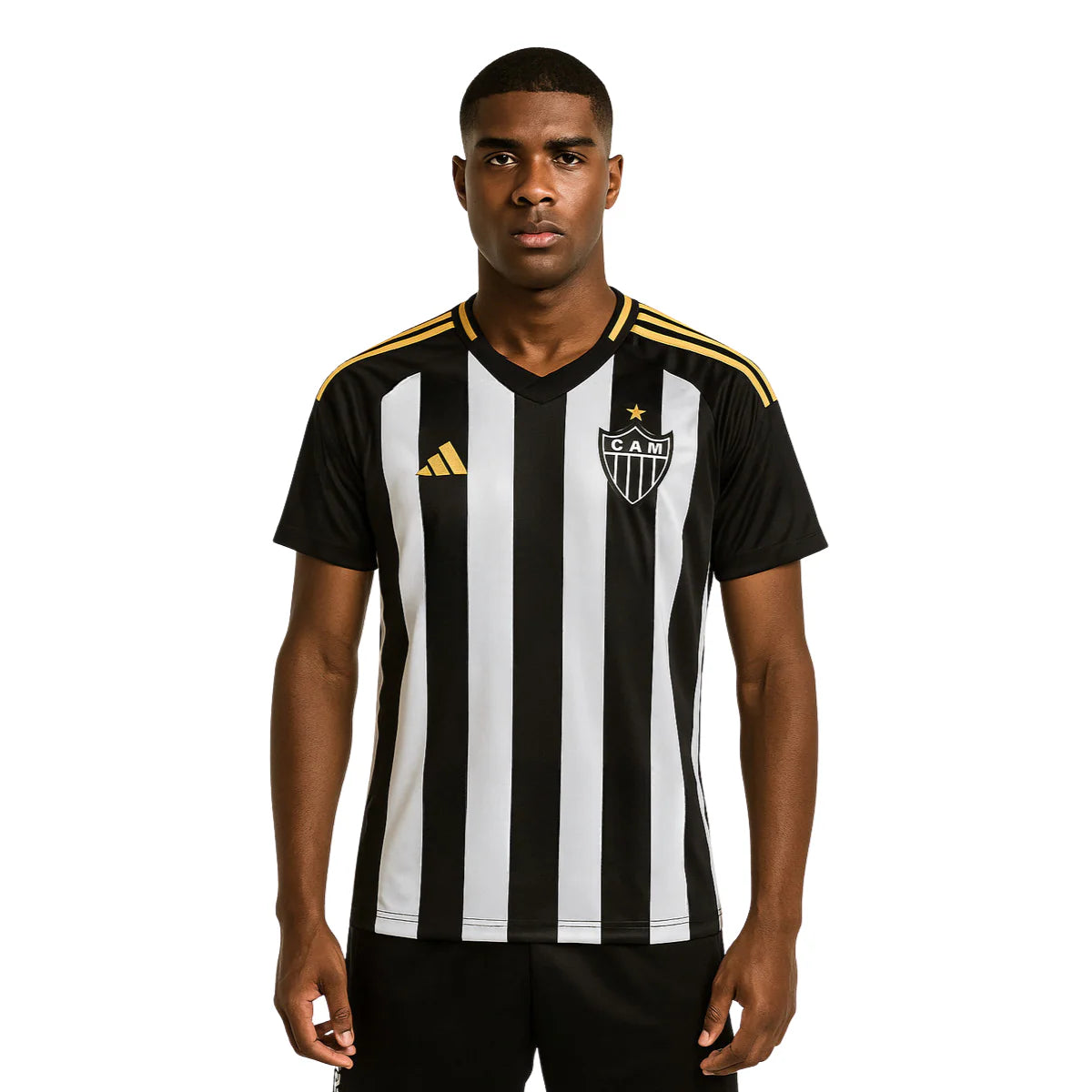 Atlético Mineiro Home 25/26 Adidas Torcedor Masculino - Branca e Preta