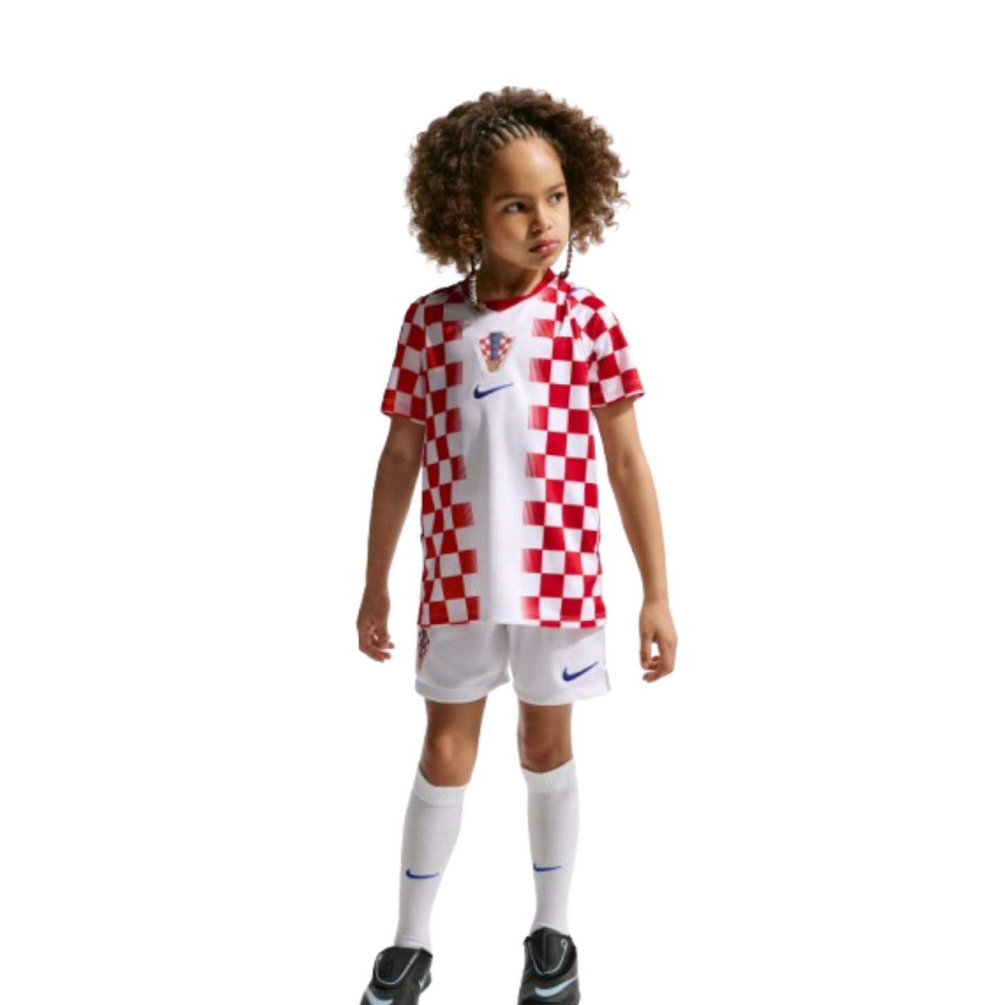 Kit Infantil Croácia Home 26/27 - Branco e Vermelho