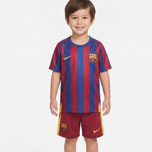Kit Infantil Barcelona Home Retrô 05/06 - Grená