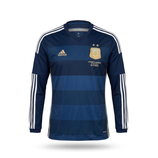Argentina Retro Away 2014 Manga Longa - Azul