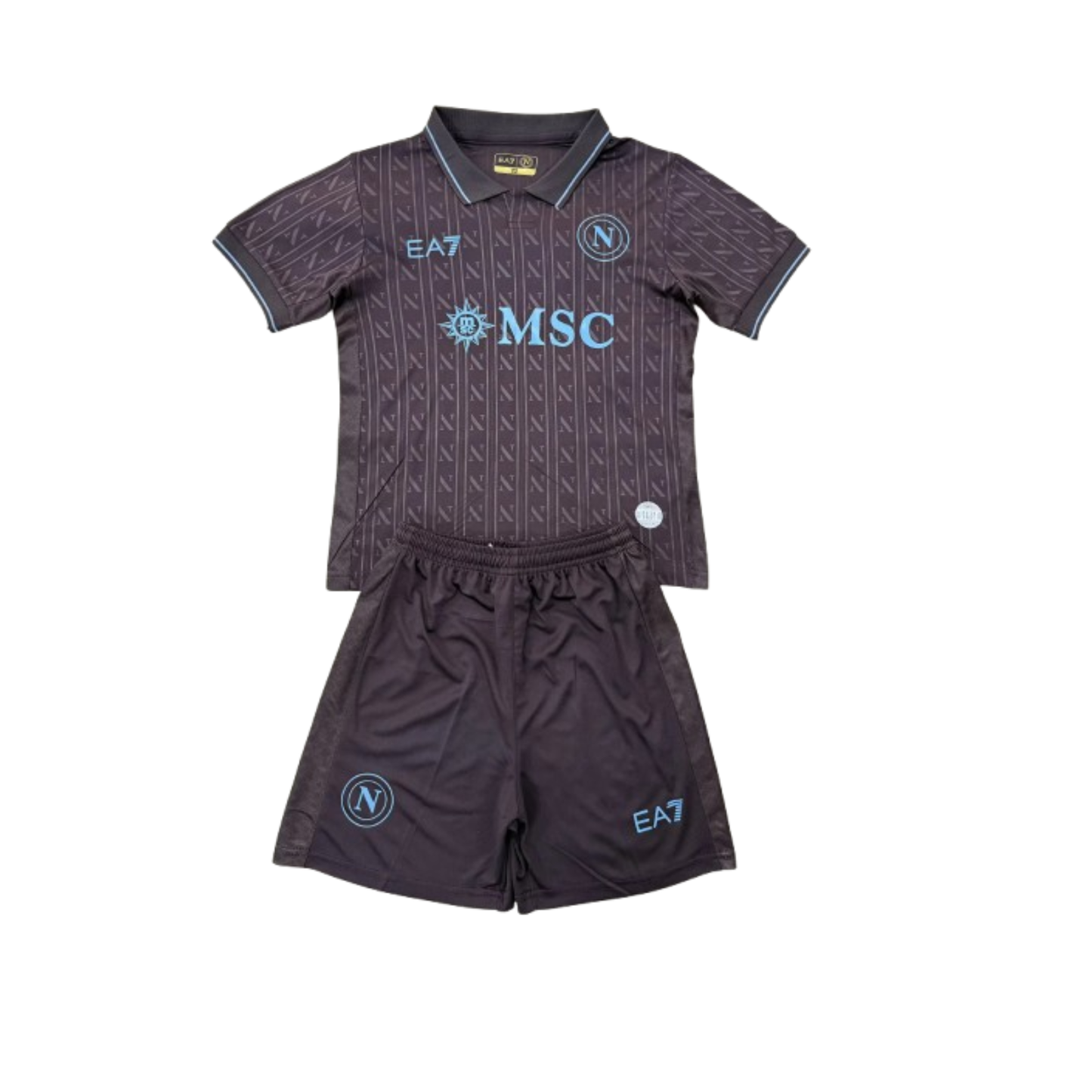 Kit Infantil Napoli Third 25/26 - Preto