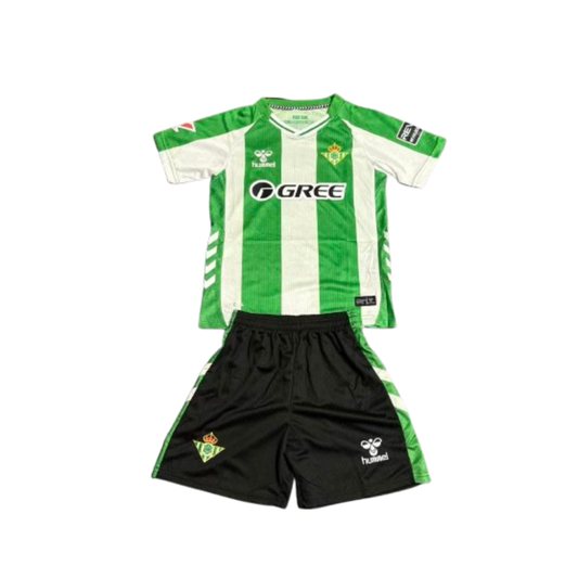 Kit Infantil Real Betis Home 25/26 . Hummel - Verde e Branca