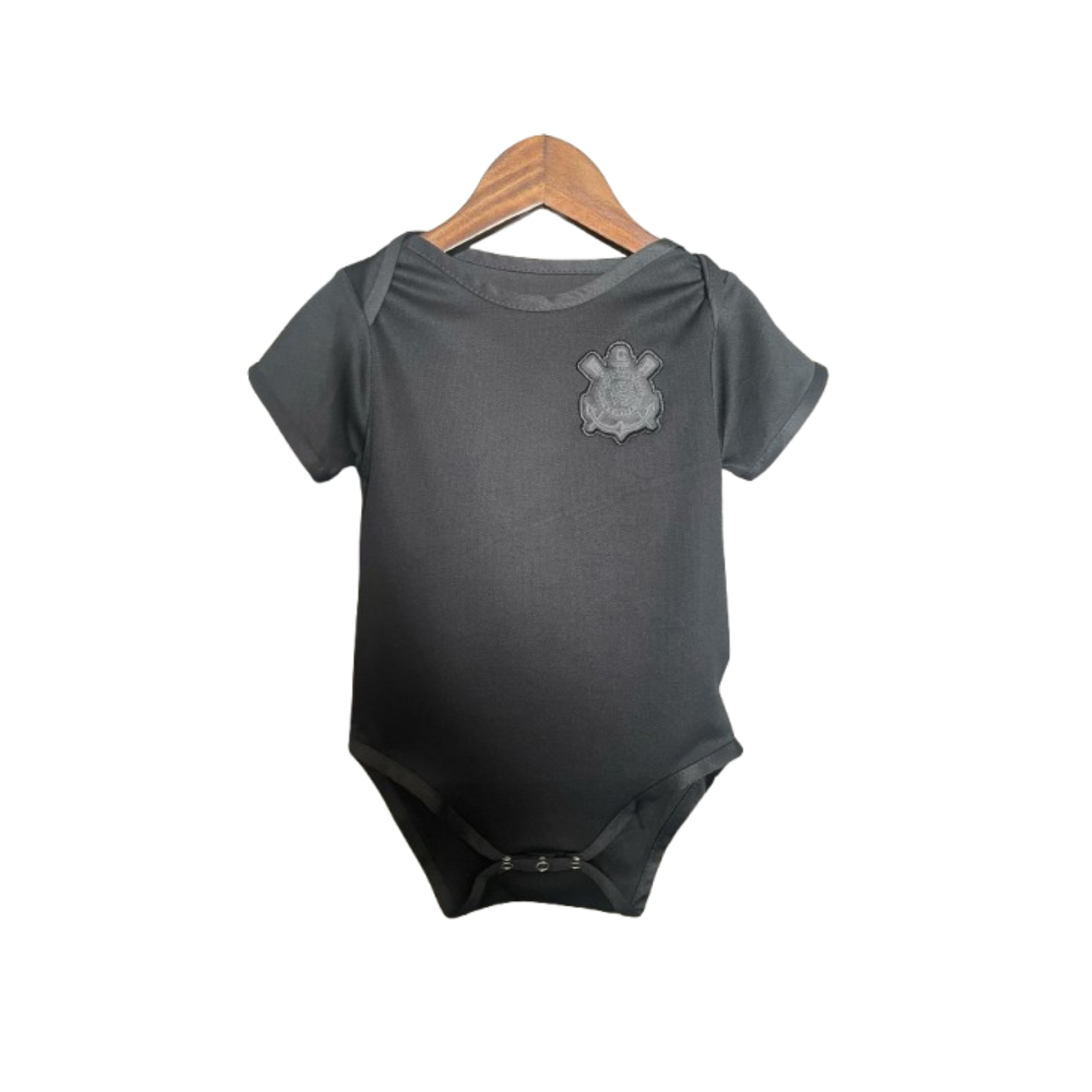 Body Bebê Infantil Corinthians Awa 24/25 Unissex - Preto