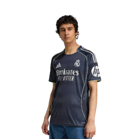 Real Madrid Away 25/26 Jogador Adidas - Cinza Escuro
