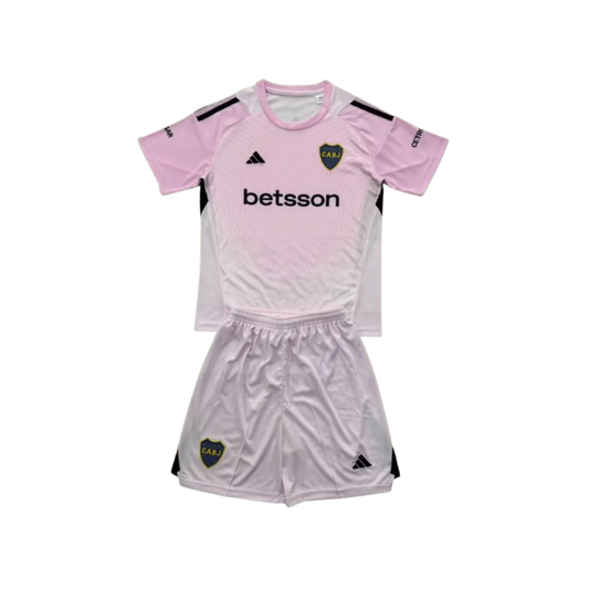 Kit Infantil Boca JRS Goleiro 25/26  - Rosa
