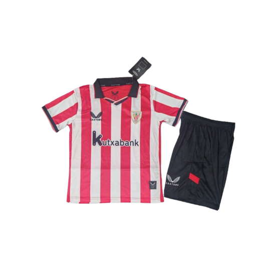 Kit Infantil Athletic Bilbao Home 25/26 - Vermelho e Branco