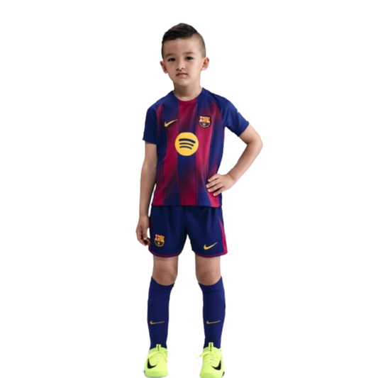 Kit Infantil Barcelona Home 25/26 - Grená