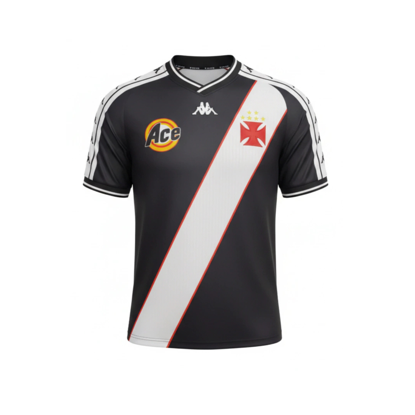 Vasco Home Retro 2000 Torcedor Kappa - Preto