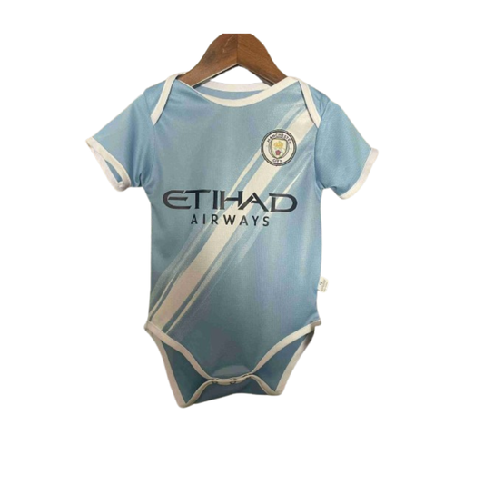 Body Bebê Infantil Manchester City Home 25/26  - Azul Claro