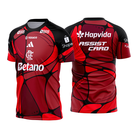 Flamengo Pré Jogo 26/27 Torcedor Com Patrocínios Adidas Masculino - Vermelho