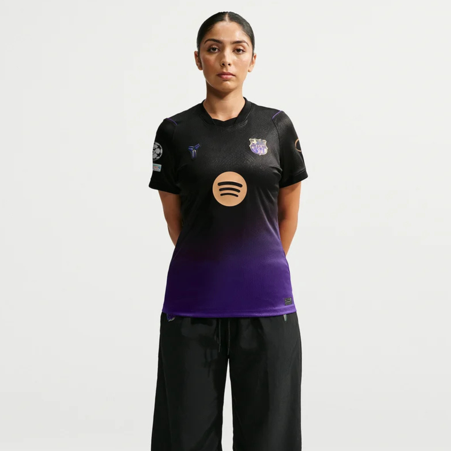 Barcelona Away 26/27 Feminina Kobe - Roxa e Preta