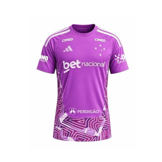 Cruzeiro Goleiro 26/27 Torcedor Com Patrocínios Adidas - Roxo