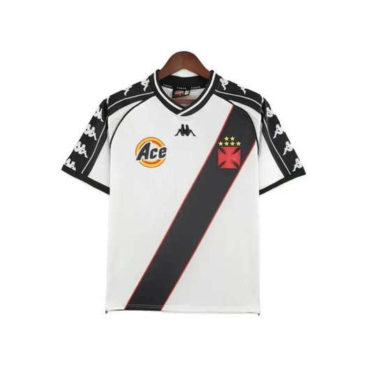 Vasco Retrô Away 2000 Torcedor Kappa  - Branca e Preto