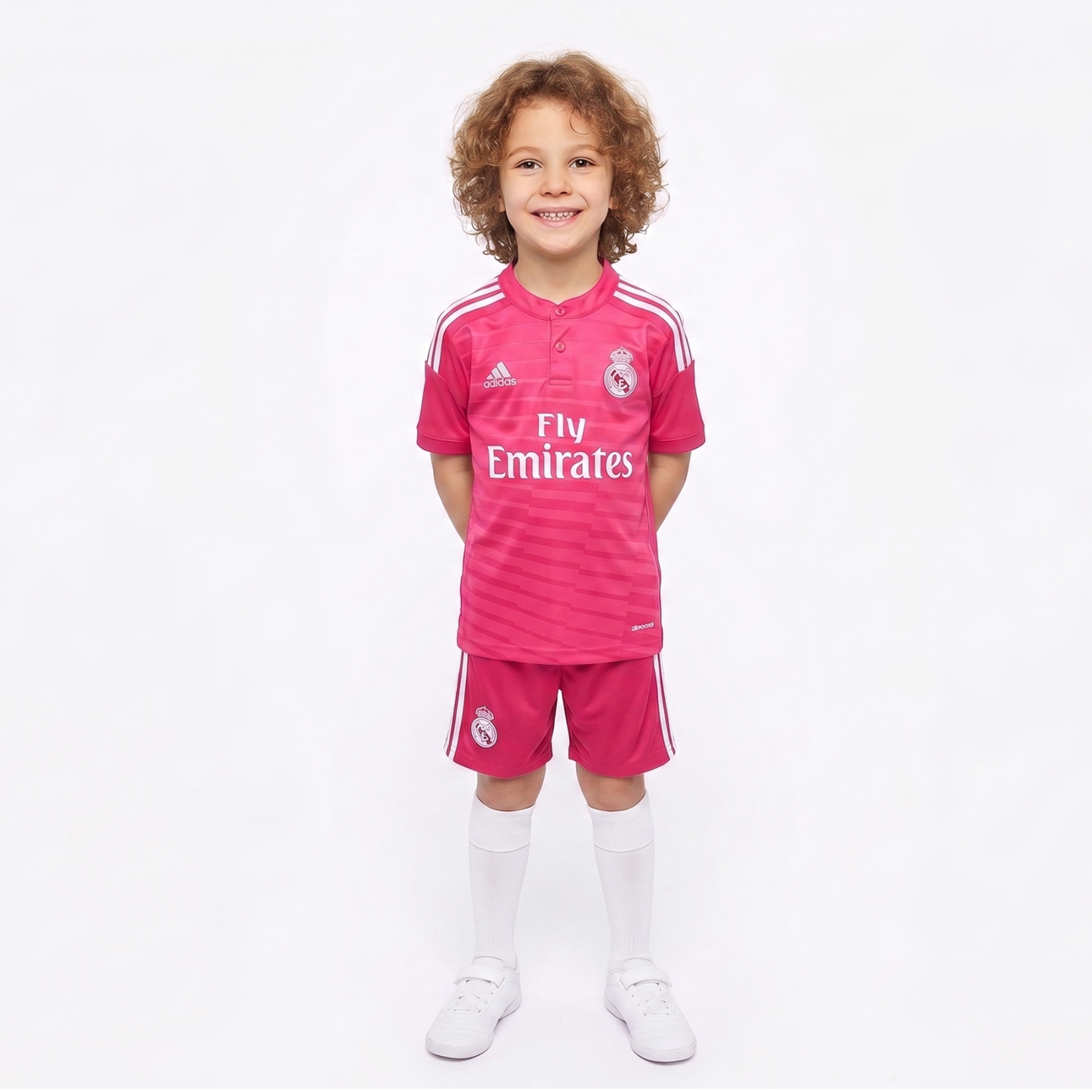 Kit Infantil Real Madrid Home Away 14/15 - Rosa