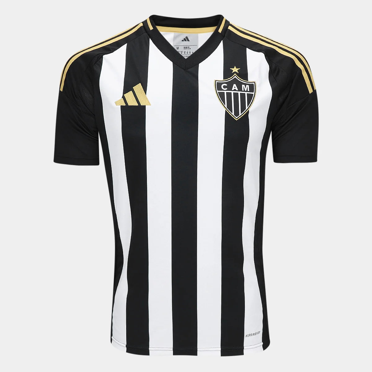 Atlético Mineiro Home 25/26 Adidas Torcedor Masculino - Branca e Preta