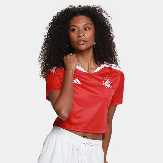 Internacional Home Cropped 26/27 Adidas Feminino -  Vermelho