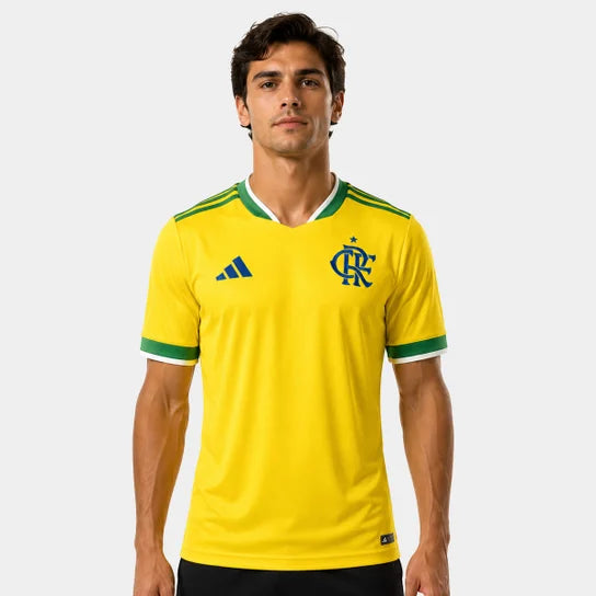 Flamengo Edição Especial Brasil 26/27 Torcedor Adidas Masculina - Amarela