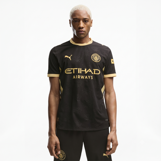 Manchester City Away 26/27 Jogador Puma  - Preto e Dourado