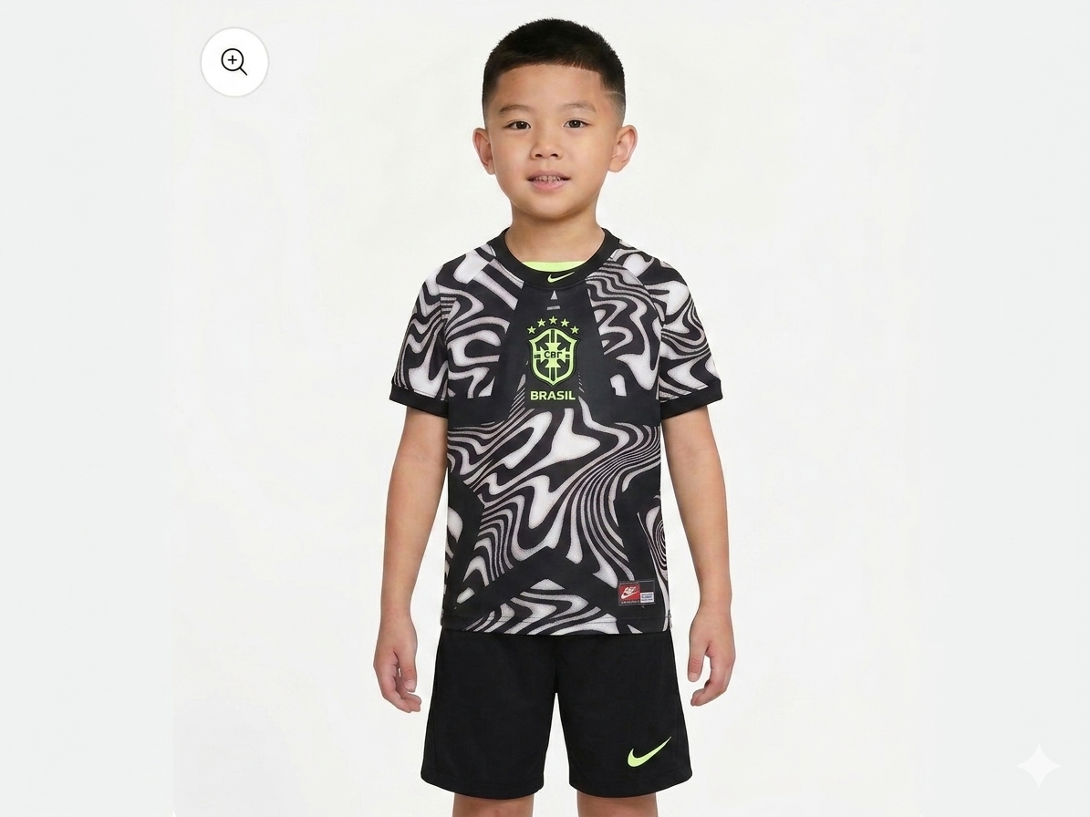 Kit Infantil Brasil Goleiro 26/27 - Cinza
