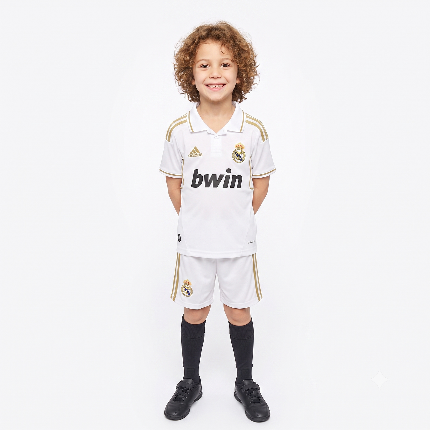 Kit Infantil Real Madrid Home Retrô 11/12 - Branco