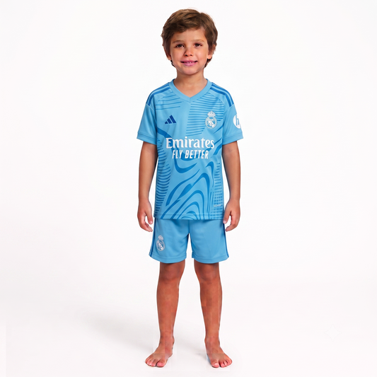 Kit Infantil Real Madrid Goleiro 25/26 - Azul