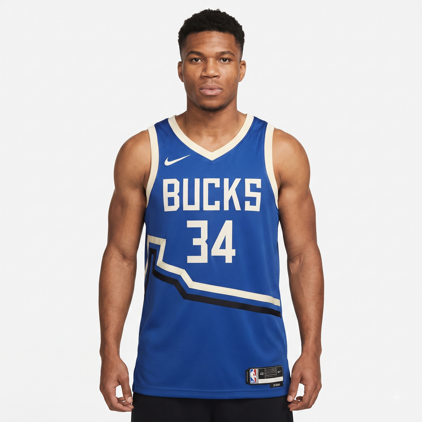 Regata Milwaukee Bucks Masculina - Azul