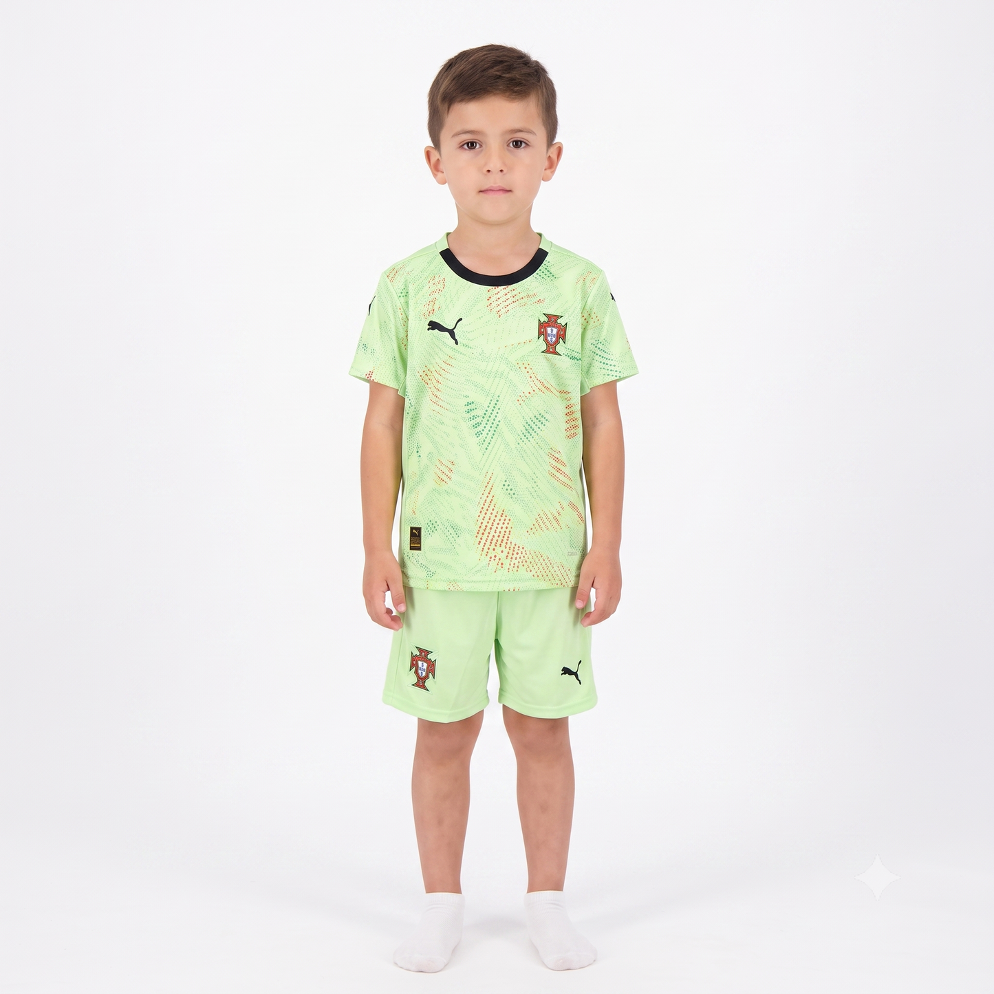 Kit Infantil Portugal Goleiro 25/26 Nike - Verde Claro