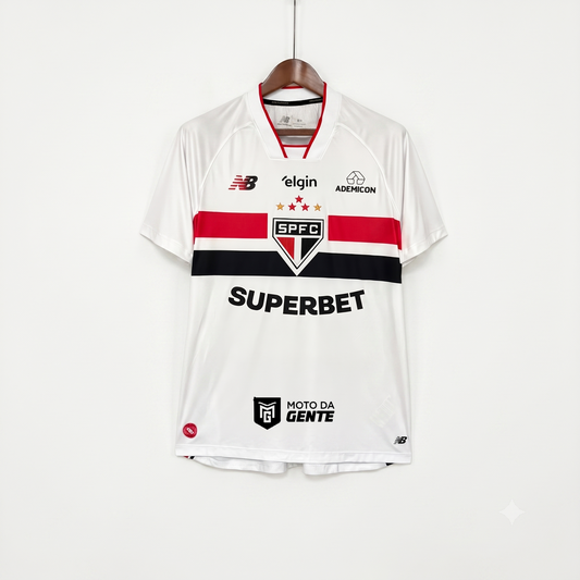 São Paulo Home 26/27 Com Patrocinadores Torcedor NB - Branca