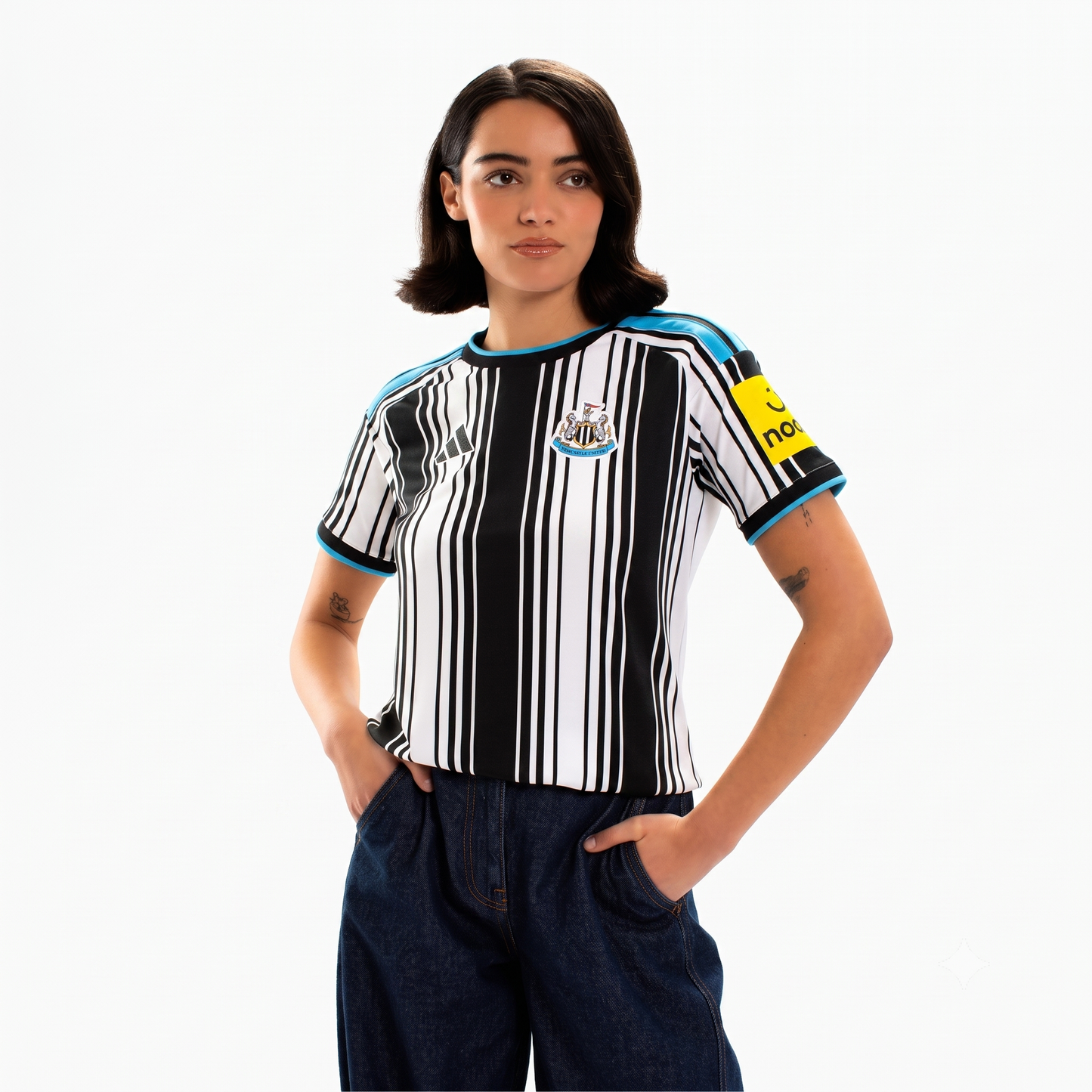 Newcastle Home 26/27 Feminino Adidas - Preto e Branca