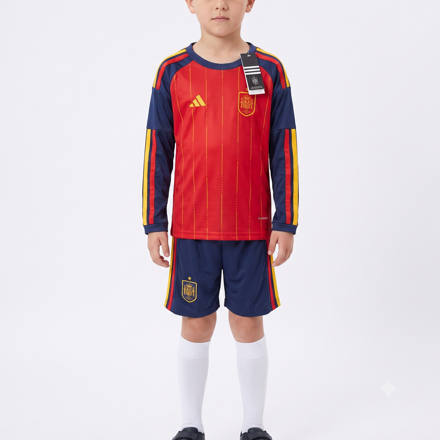 Kit Infantil Espanha Home Manga Longa 26/27 - Vermelho