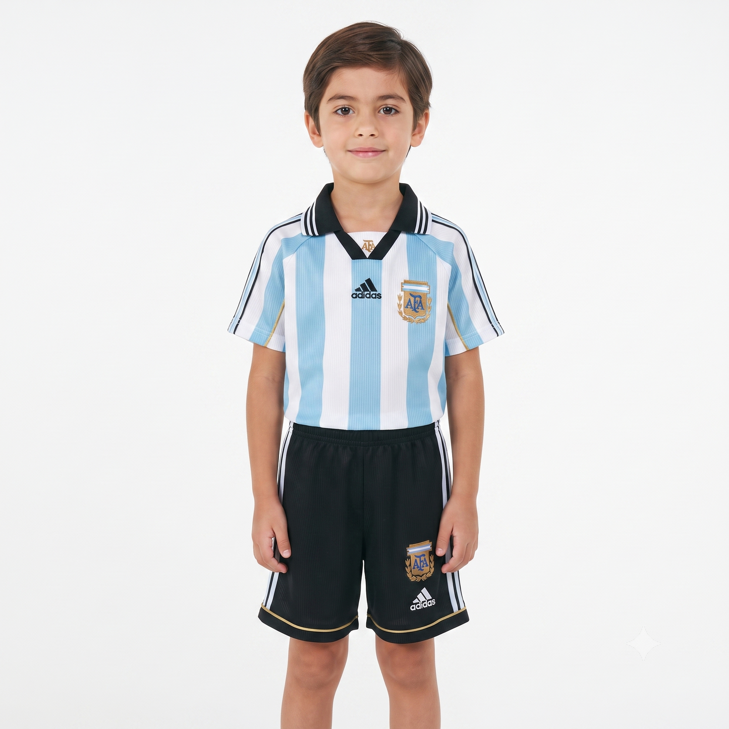 Kit Infantil Argentina Retro 1998 - Branco e Azul