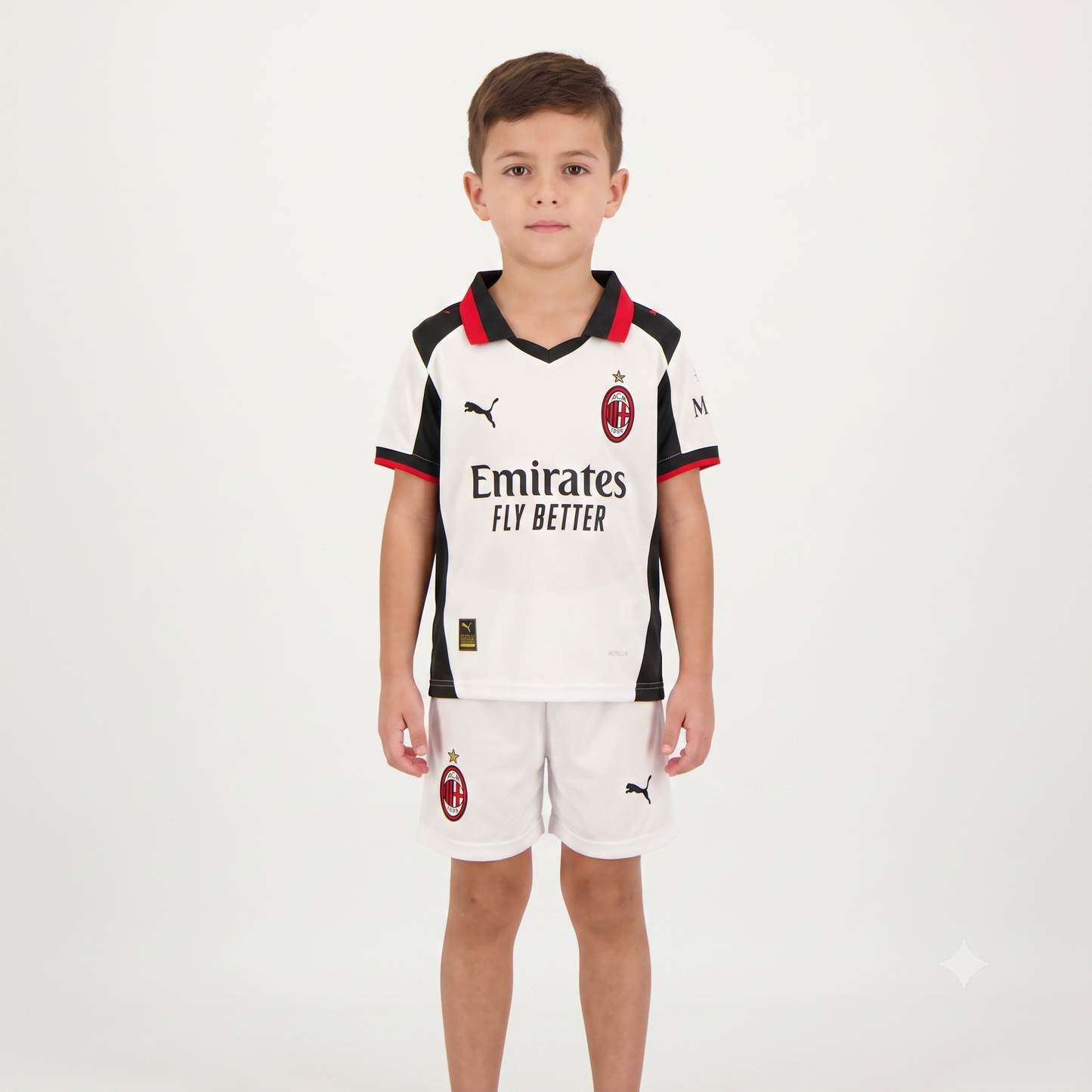 Kit Infantil Milan Fourth 25/26  - Cinza