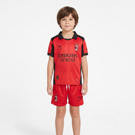 Kit Infantil Milan Fourth 25/26  - Vermelho