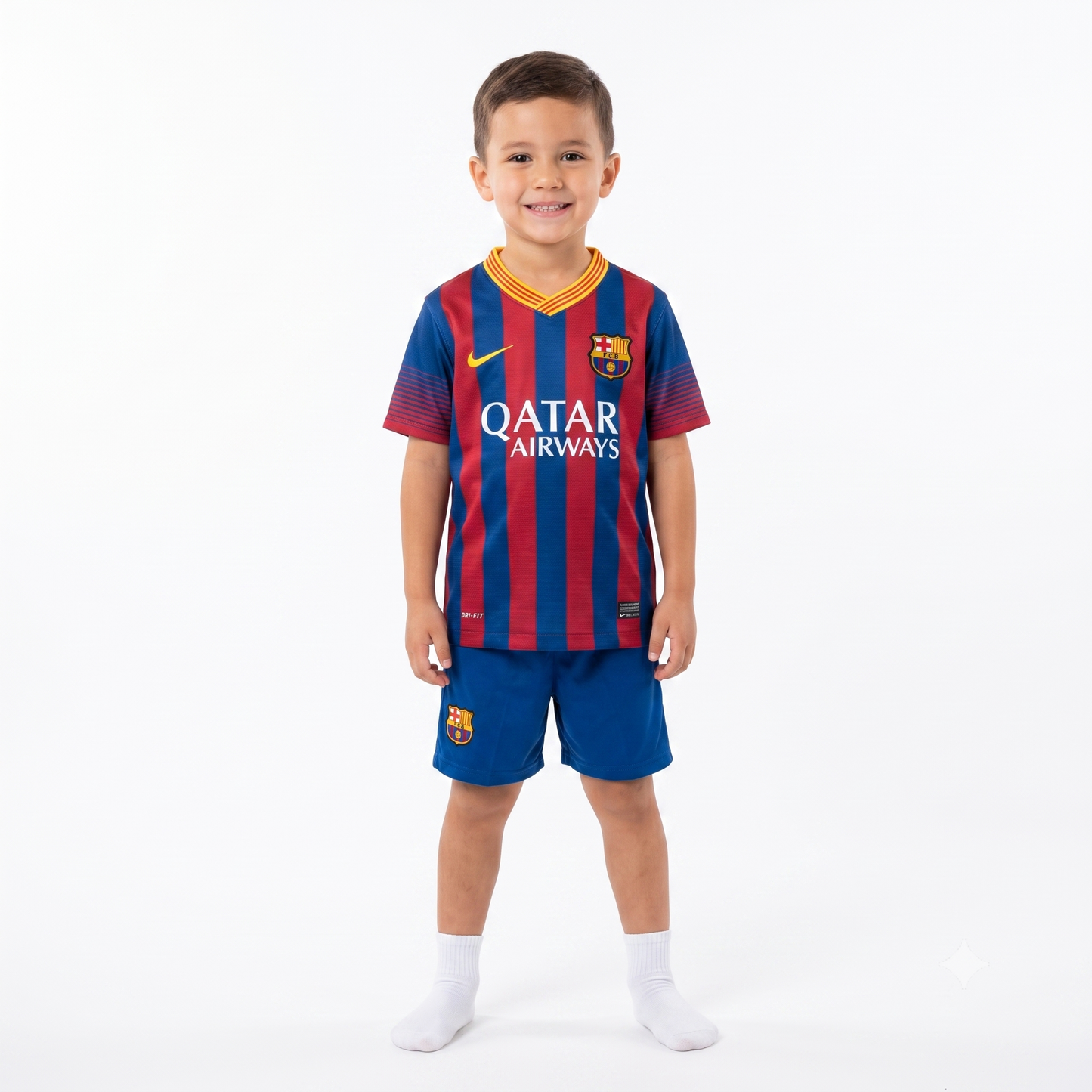 Kit Infantil Barcelona Home Retrô 13/14 - Grená