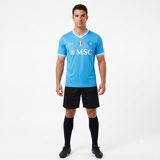 Napoli Home 25/26 Jogador EA7 - Azul