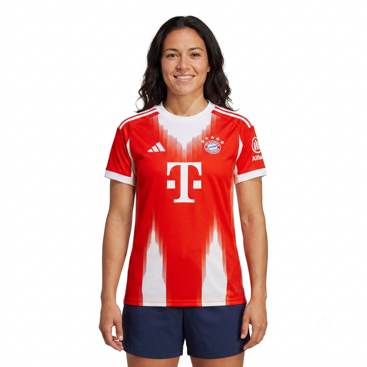 Bayern De Munique Home 25/26 Feminino Adidas - Vermelho e Branco