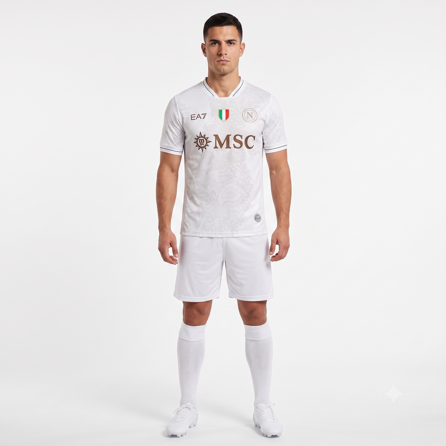Napoli Away 25/26 Jogador EA7 - Bege