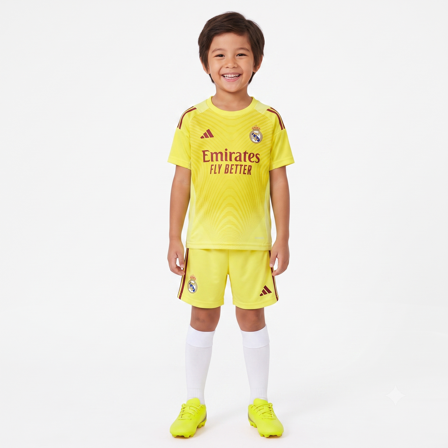 Kit Infantil Real Madrid Goleiro 25/26 - Amarela