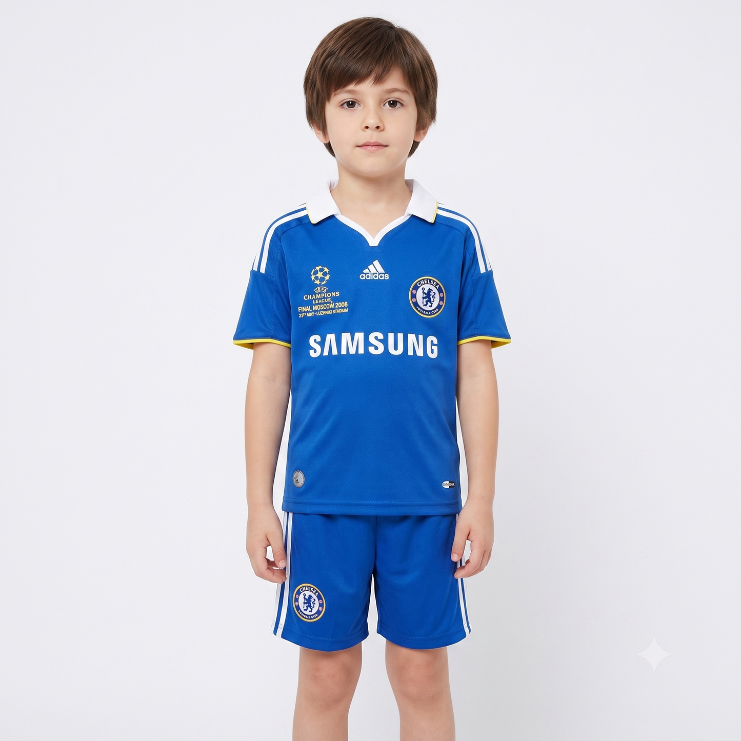 Kit Infantil Chelsea Home Retrô 07/08 - Azul