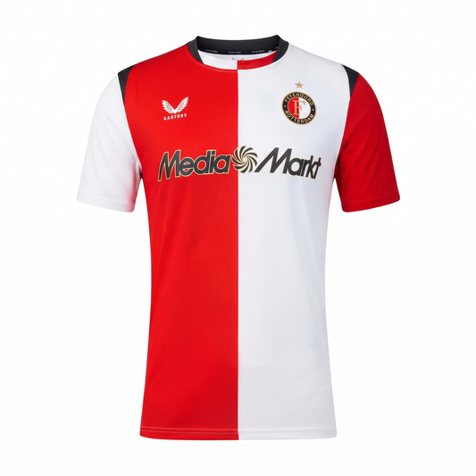 Feyenoord Home 26/27 Torcedor Castore - Vermelho e Branco