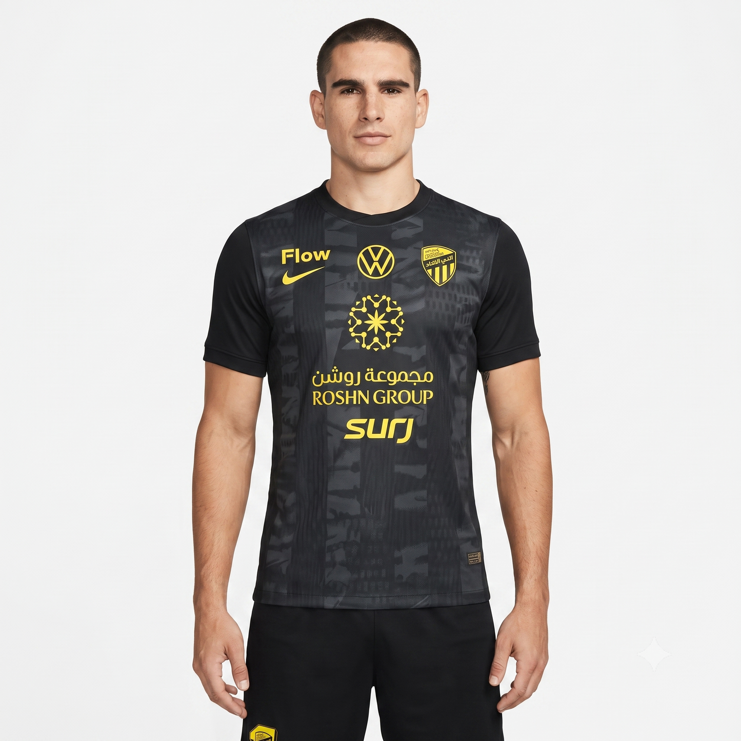 Al Ittihad Third 25/26 Jogador Nike - Preto