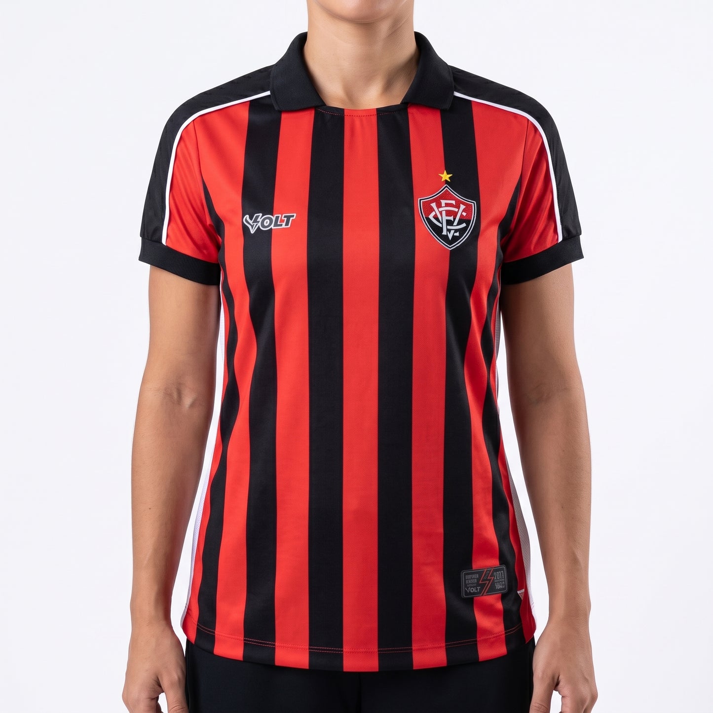 Vitória Home 25/26 Feminino - Vermelha e Preta