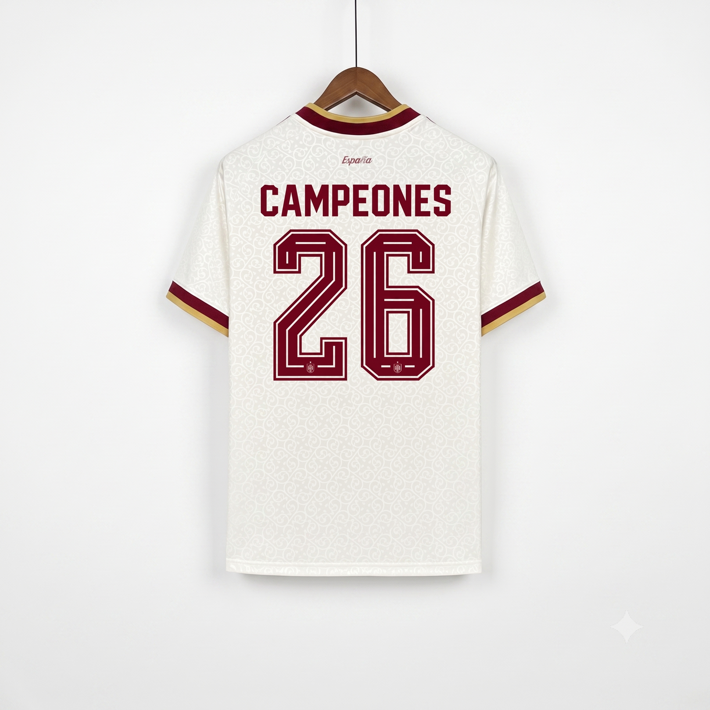Espanha Away 26/27 CAMPEONES Adidas Torcedor - Branca