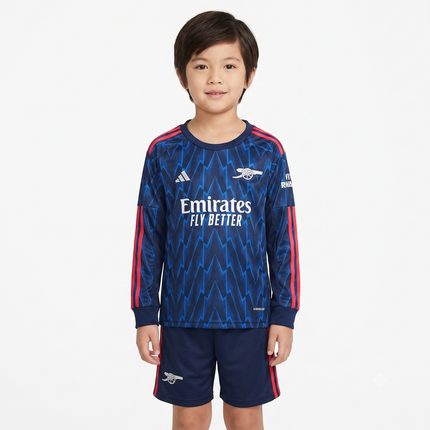 Kit Infantil Arsenal Away Manga Longa 25/26 - Azul